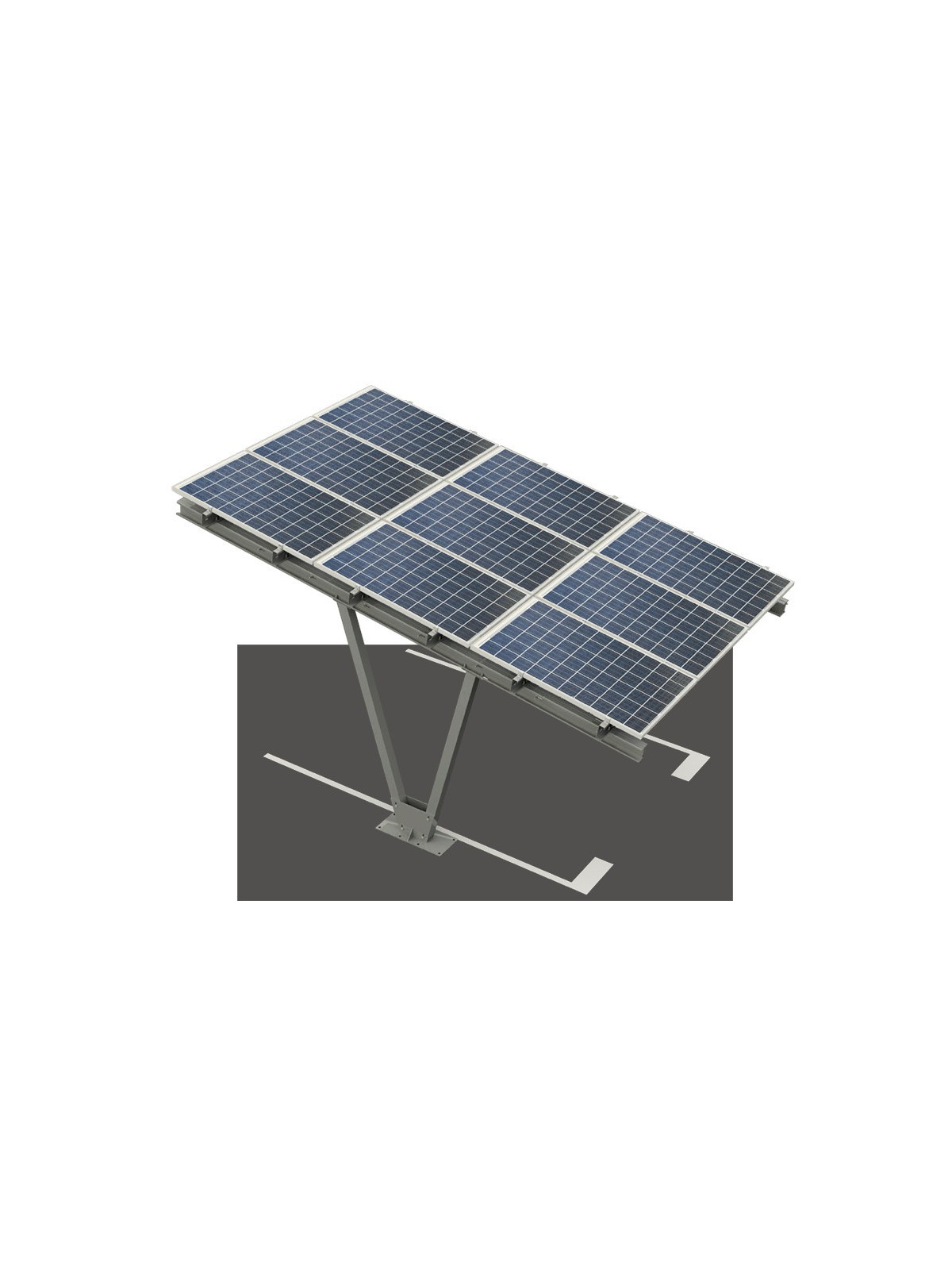 Simple photovoltaic carport