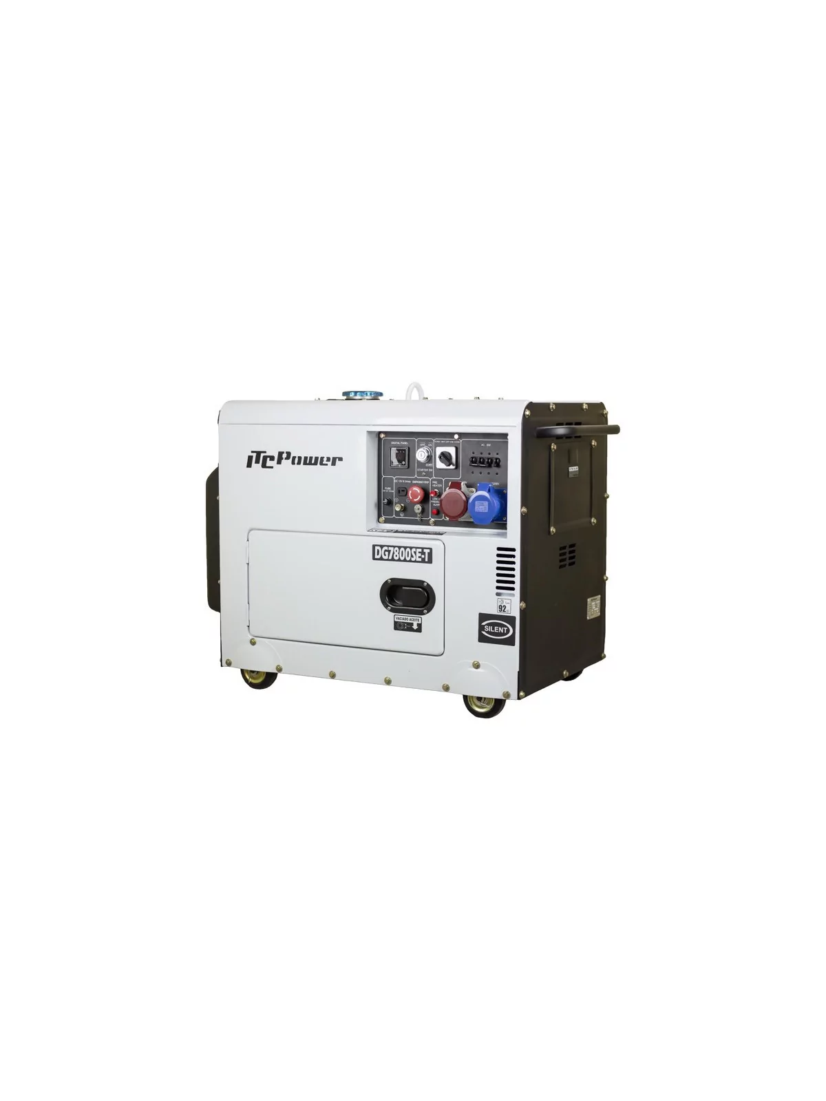 Generador insonorizado de doble voltaje DG-7800SE-T de 6 kW / 7 kVA