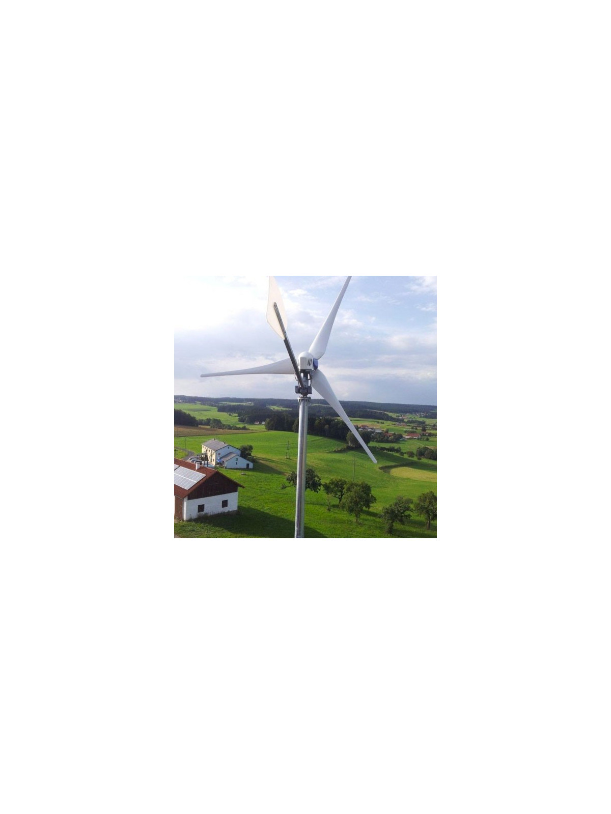 Wind turbine ANTARIS 7.5 kW network and water heater