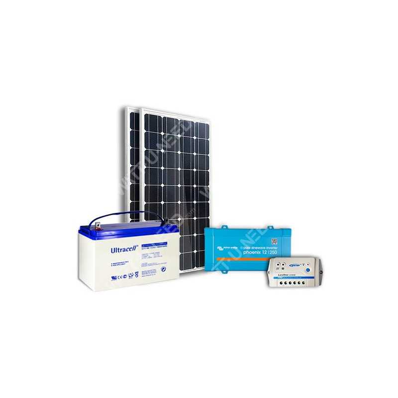 Kit solaire 200w (2 x 100w) 24V autonome-stockage batterie 1200wh - Victron  energy AP5-Pack 700-defaultCombination