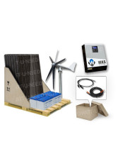 Self-consumption Kit 9 solar panels and wind turbine