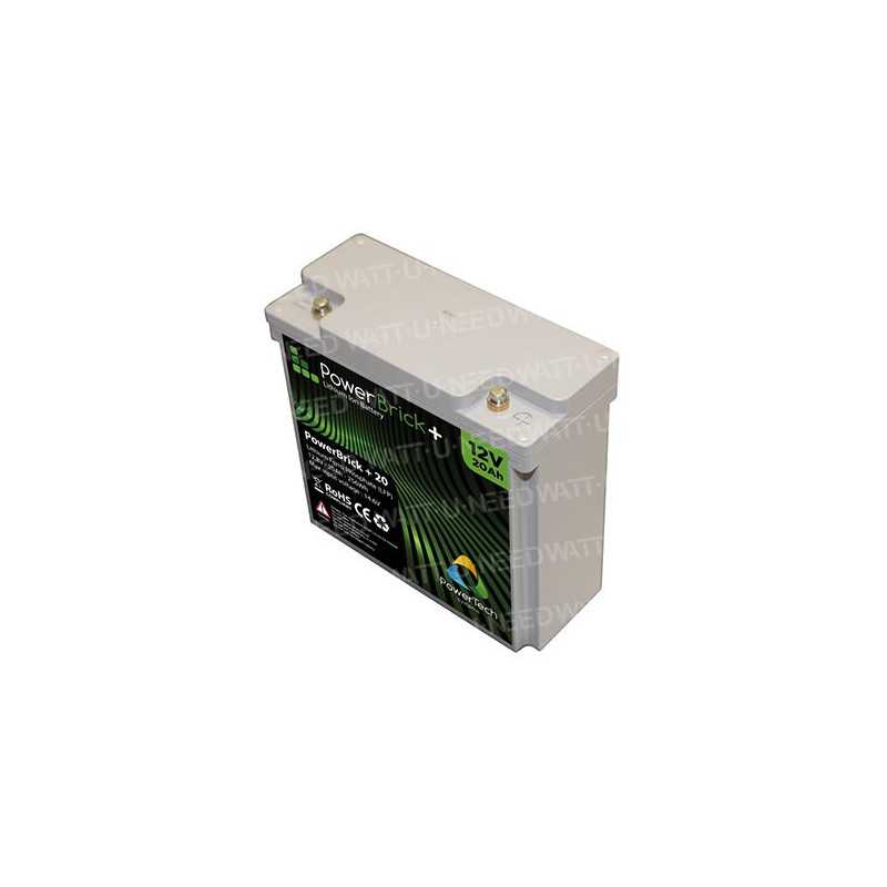Wasserdichte Lithium-Batterie PowerTeck Powerbrick+ 12V 100Ah -   - Ihr wassersport-handel