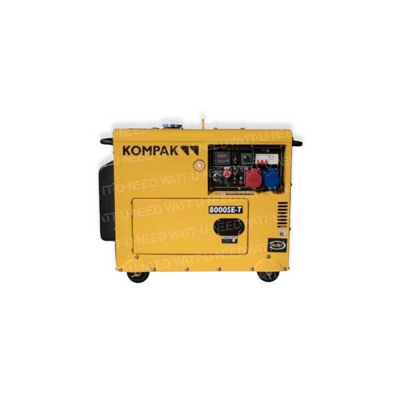 Groupe électrogène Kompak 6300W Diesel 230V/400V Insonorisé NT-8000SE-T