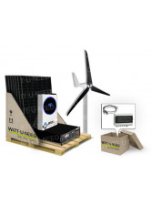 6-panel self-consumption kit with LITHIUM storage and wind turbine
