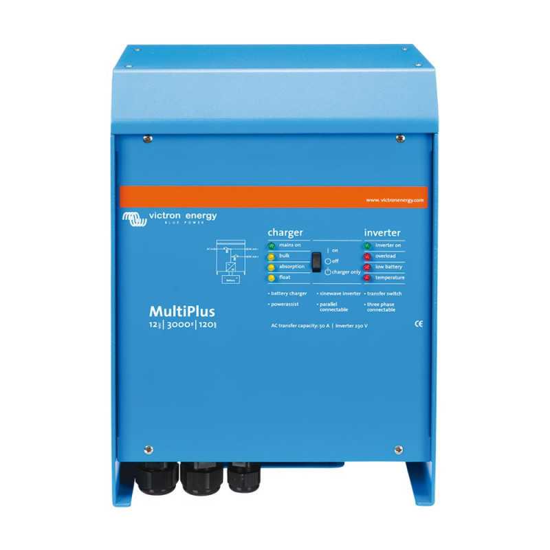 Omvormer Victron Multiplus 12V: van 800 tot 3000VA, 24V: van 800 tot 5000VA, 48V: van 3000 tot 5000VA