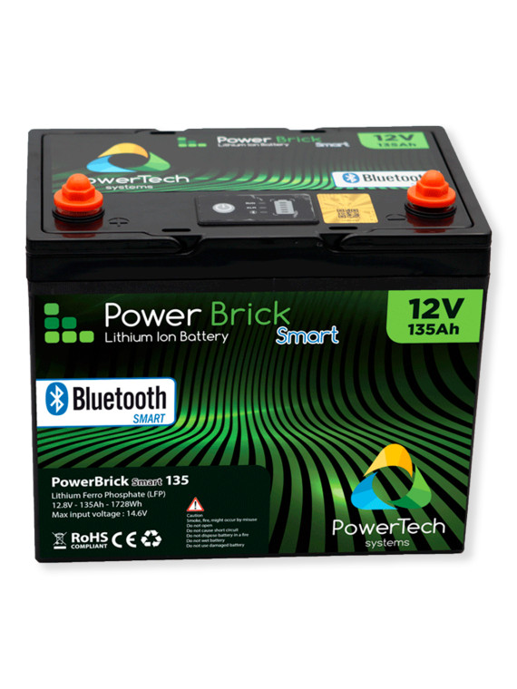 Batterie 12V Lithium Etanche PowerTeck Powerbrick+ 12V 70Ah -  -  Dingue d'eau, comme vous !
