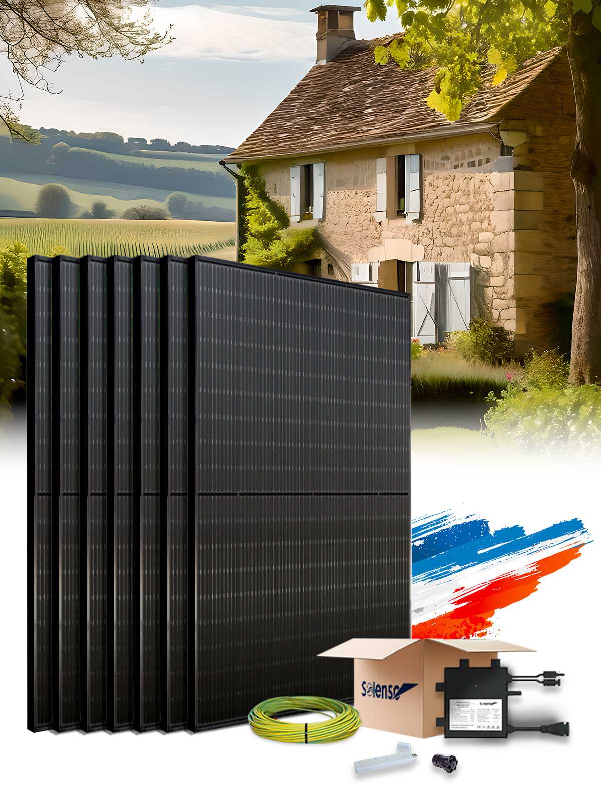 Zelfverbruikpakket met 6 panelen 3kWp Solenso en installatie in Frankrijk