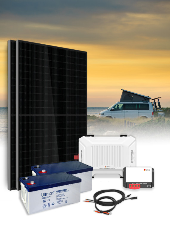 Kit solaire 750Wc mono - 100Ah24V - 800VA