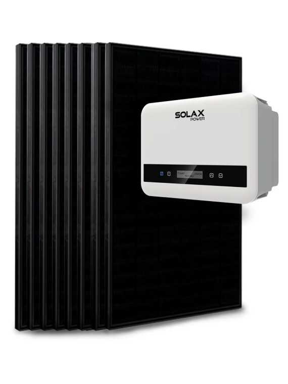 Kit 10 to 18 panels, self-consumption / re-injection 5kVa Solax without storage