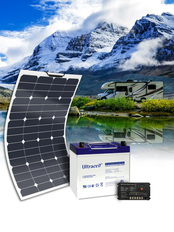 Kit solar 50Wp - 35Ah / 55Ah - 12V