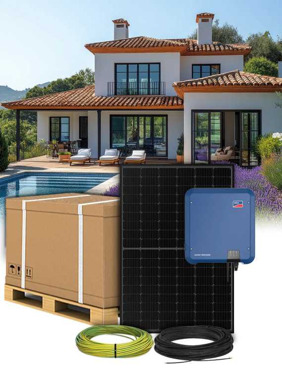 Kit 35 panels self-consumption / reinjection tri 10kW SMA without storage