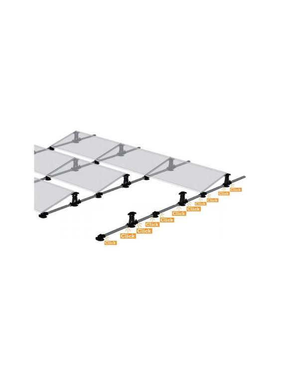 Sistema de cubierta plana FlatFix para paneles de 105 a 115 cm de ancho