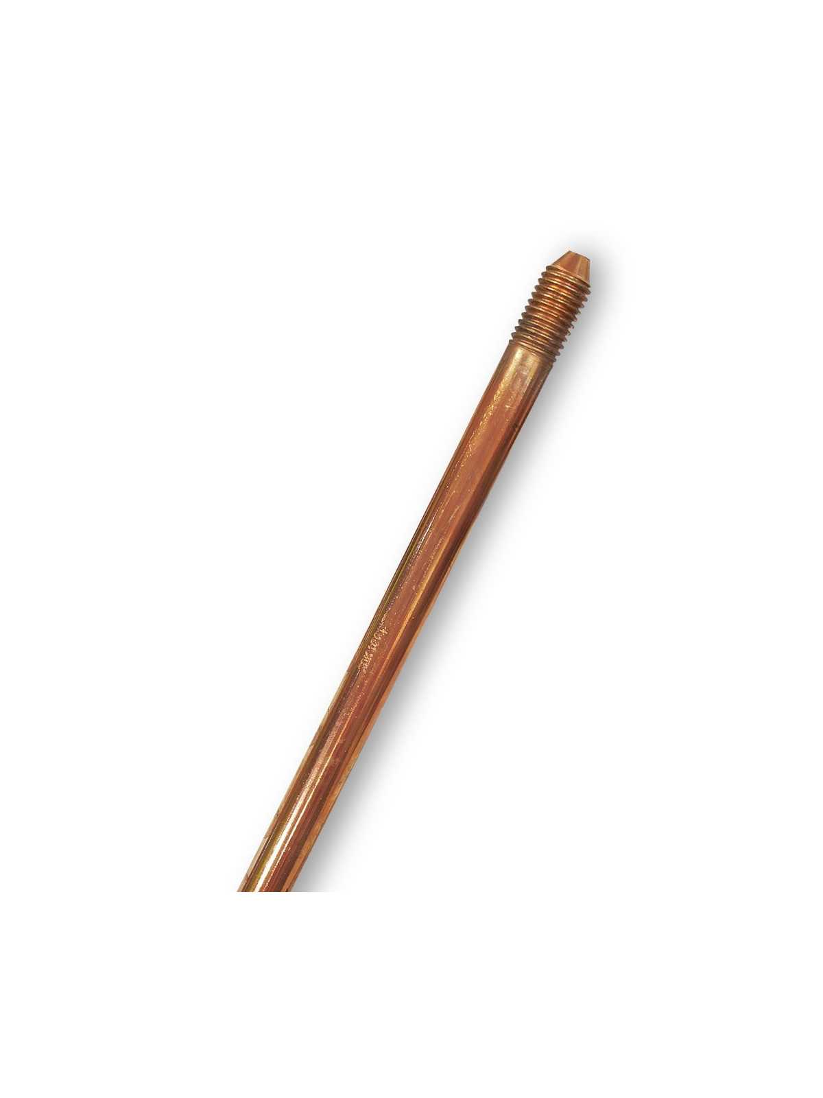 Threaded ground spike in copper-plated steel