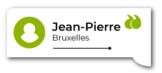 Bulle de l'avis client de Jean-Pierre originaire de Bruxelles 