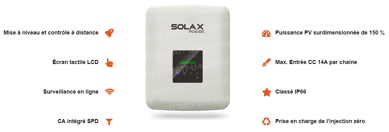 Caractéristiques Solax X1