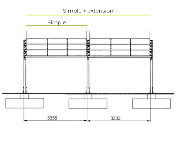 Dimensions carport simple avec extension