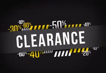 Clearance image with several percentages displayed and the title 'clearance'